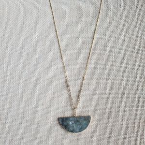 New! Half Moon Long Necklace